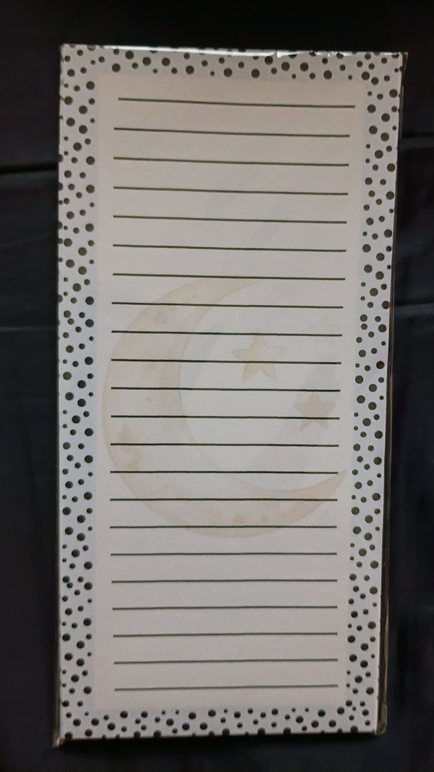 Moon with Polka Dots Notepad